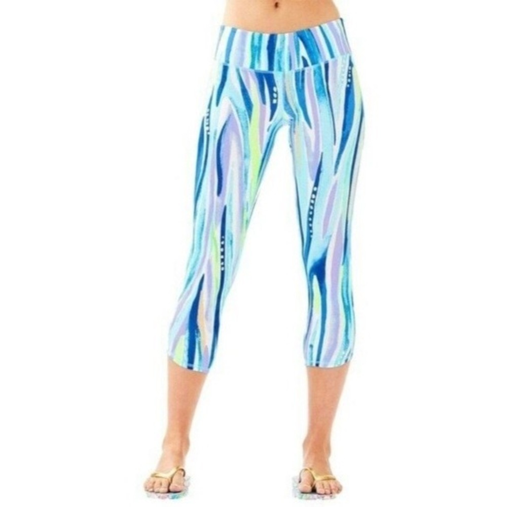 Lilly Pulitzer Luxletic Weekender Crop Leggings Shore‎ Perfection Small Preppy